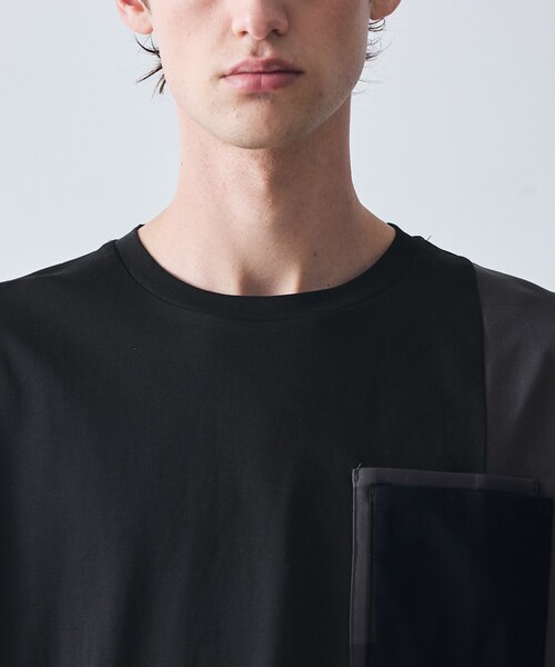 5351 POUR LES HOMMES(ゴーサンゴーイチプールオム)の「ダブルポケット 半袖 Tシャツ(Tシャツ/カットソー・メンズ・ネイビー/ホワイト/ブラック・48/46/44/50)」の4枚目の写真
