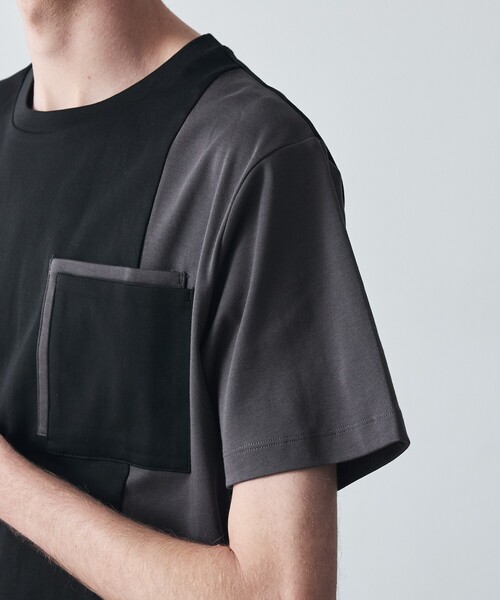 5351 POUR LES HOMMES(ゴーサンゴーイチプールオム)の「ダブルポケット 半袖 Tシャツ(Tシャツ/カットソー・メンズ・ネイビー/ホワイト/ブラック・48/46/44/50)」の5枚目の写真