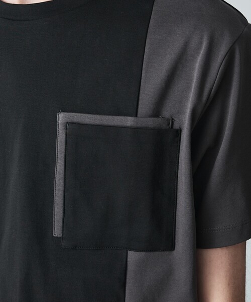 5351 POUR LES HOMMES(ゴーサンゴーイチプールオム)の「ダブルポケット 半袖 Tシャツ(Tシャツ/カットソー・メンズ・ネイビー/ホワイト/ブラック・48/46/44/50)」の6枚目の写真