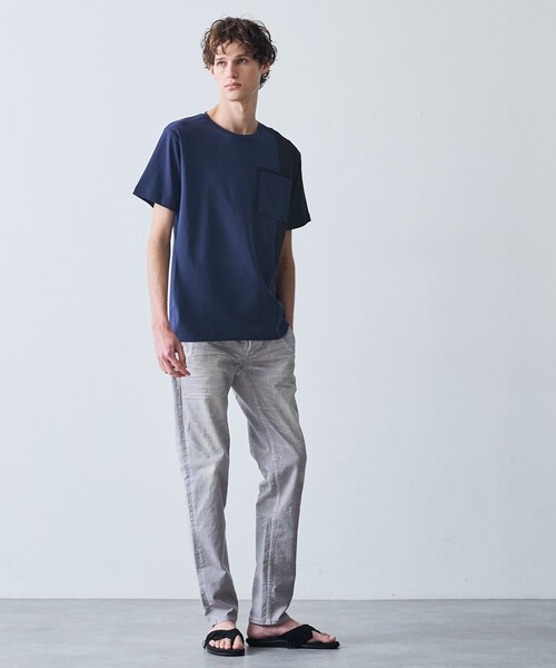 5351 POUR LES HOMMES(ゴーサンゴーイチプールオム)の「ダブルポケット 半袖 Tシャツ(Tシャツ/カットソー・メンズ・ネイビー/ホワイト/ブラック・48/46/44/50)」の9枚目の写真