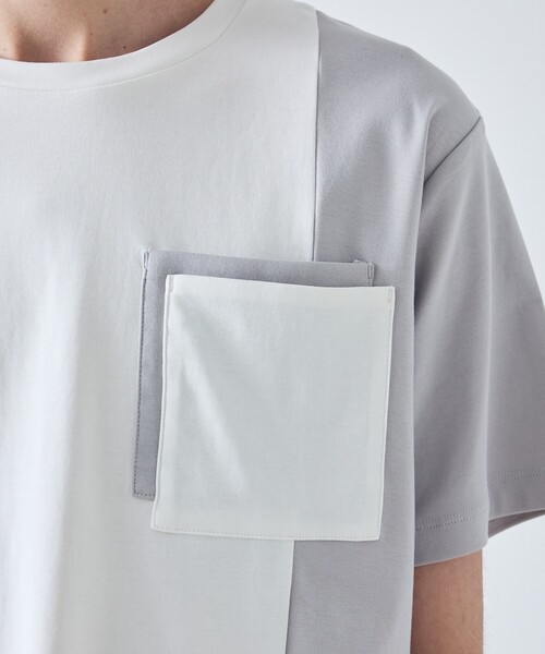 5351 POUR LES HOMMES(ゴーサンゴーイチプールオム)の「ダブルポケット 半袖 Tシャツ(Tシャツ/カットソー・メンズ・ネイビー/ホワイト/ブラック・48/46/44/50)」の11枚目の写真