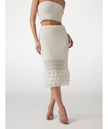 Guess | LUCA Fringed Hem Midi Skirt スカート(スカート)