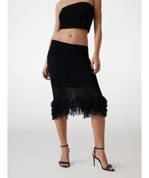 Guess | LUCA Fringed Hem Midi Skirt スカート(スカート)