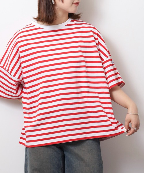 FUNALIVE(ファンアライブ)の「オリオン ビール BIGシルエットボーダーPO(Tシャツ/カットソー・レディース・ブラック/ブルー/レッド・M-L)」の3枚目の写真