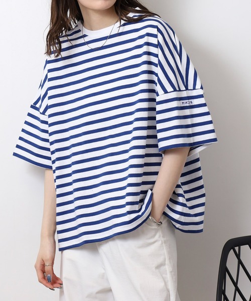 FUNALIVE(ファンアライブ)の「オリオン ビール BIGシルエットボーダーPO(Tシャツ/カットソー・レディース・ブラック/ブルー/レッド・M-L)」の8枚目の写真
