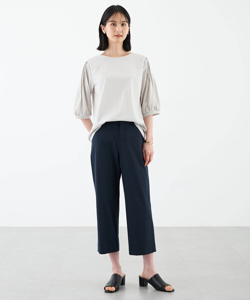 A/C DESIGN BY ALPHA CUBIC(エーシーデザインバイアルファキュービック)の「【接触冷感】袖タックデザインプルオーバー(Tシャツ/カットソー・レディース・ライトグレー/オレンジ/ネイビー・M/L)」の11枚目の写真