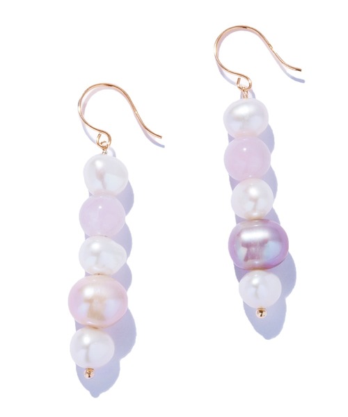 les bonbon(ルボンボン)の「【les bonbon】playfully pearl pierce PK/プレイフリー パール ピアス(ピアス(両耳用)・レディース・ピンク・FREE)」の3枚目の写真