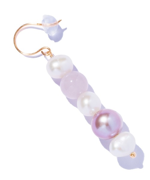 les bonbon(ルボンボン)の「【les bonbon】playfully pearl pierce PK/プレイフリー パール ピアス(ピアス(両耳用)・レディース・ピンク・FREE)」の5枚目の写真