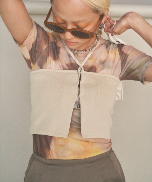 Solace（ソレイス）の「【2way】ホルターネックベアビスチェ（チューブトップ・レディース・ブラック/アイボリー/パープル・FREE）」の21枚目の写真