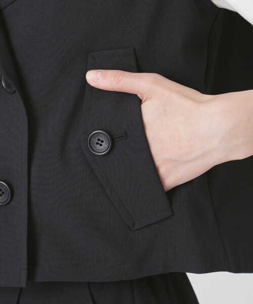 BLUE LABEL CRESTBRIDGE（ブルーレーベルクレストブリッジ）の「ハイカウントナノショートベスト（ベスト・レディース・ベージュ/ブラック・38）」の7枚目の写真