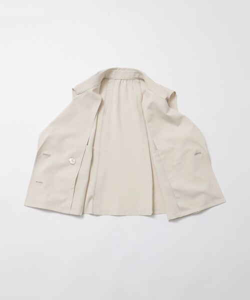 BLUE LABEL CRESTBRIDGE（ブルーレーベルクレストブリッジ）の「ハイカウントナノショートベスト（ベスト・レディース・ベージュ/ブラック・38）」の17枚目の写真