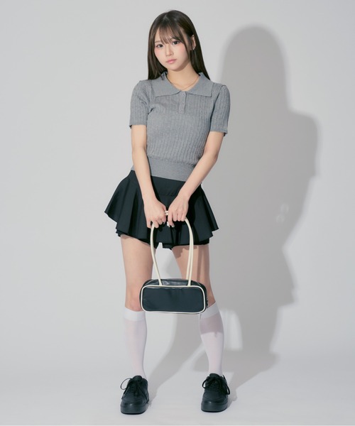 ALLuRing ChaRm(アリュリングチャーム)の「Frilled culottes / フリルキュロット(スカート・レディース・ブラック/ブラック系1/ブラウン・S/M)」の10枚目の写真