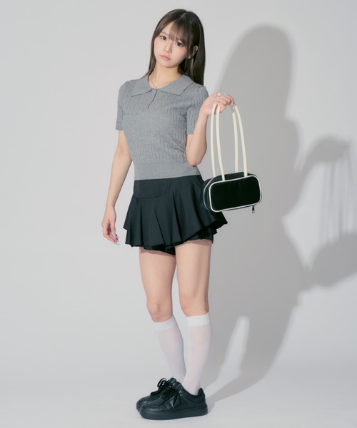 ALLuRing ChaRm(アリュリングチャーム)の「Frilled culottes / フリルキュロット(スカート・レディース・ブラック/ブラック系1/ブラウン・S/M)」の11枚目の写真