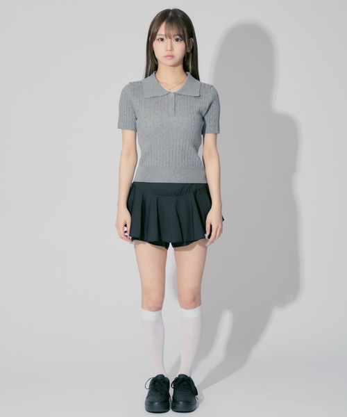 ALLuRing ChaRm(アリュリングチャーム)の「Frilled culottes / フリルキュロット(スカート・レディース・ブラック/ブラック系1/ブラウン・S/M)」の8枚目の写真