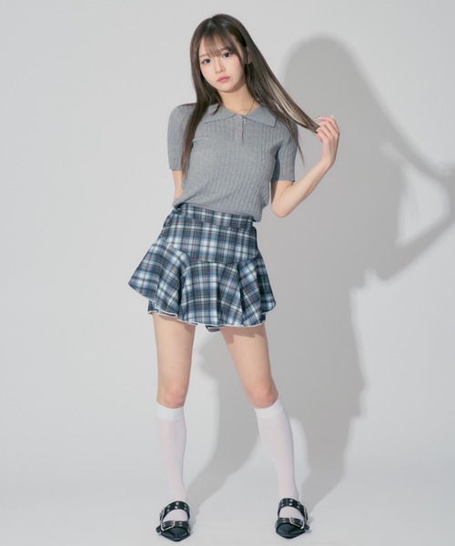 ALLuRing ChaRm(アリュリングチャーム)の「Frilled culottes / フリルキュロット(スカート・レディース・ブラック/ブラック系1/ブラウン・S/M)」の17枚目の写真