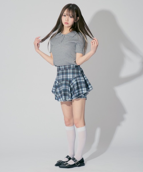 ALLuRing ChaRm(アリュリングチャーム)の「Frilled culottes / フリルキュロット(スカート・レディース・ブラック/ブラック系1/ブラウン・S/M)」の18枚目の写真