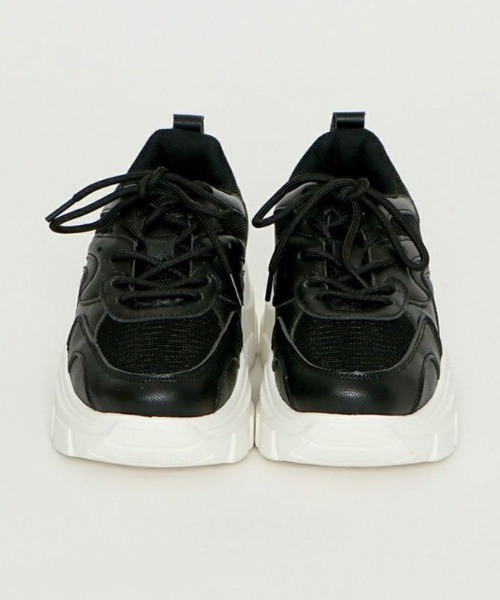 GORGE（ゴージ）の「《厚底×ボリュームソール》レディース DADスニーカー ダッドスニーカー トレンドカジュアル（スニーカー・レディース・ブラック/ホワイト・LL/M/L/S）」の3枚目の写真