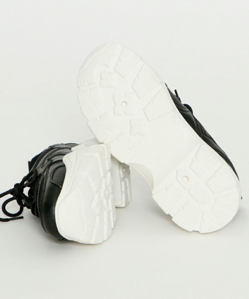 GORGE（ゴージ）の「《厚底×ボリュームソール》レディース DADスニーカー ダッドスニーカー トレンドカジュアル（スニーカー・レディース・ブラック/ホワイト・LL/M/L/S）」の6枚目の写真