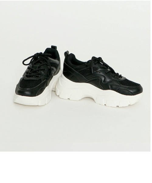 GORGE（ゴージ）の「《厚底×ボリュームソール》レディース DADスニーカー ダッドスニーカー トレンドカジュアル（スニーカー・レディース・ブラック/ホワイト・LL/M/L/S）」の8枚目の写真