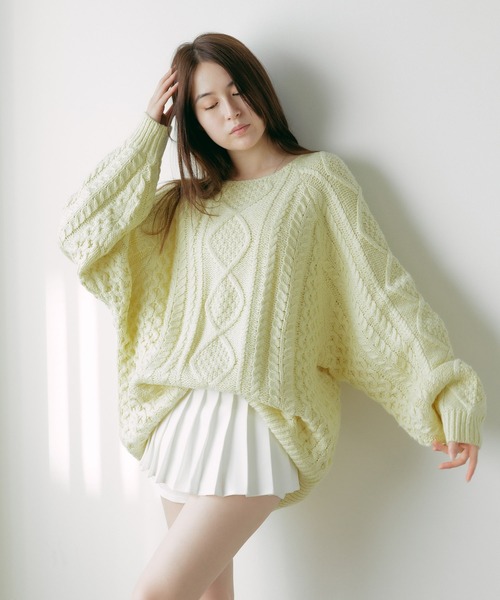 シンプルで洗練されたデザイン【FOG】Essentials 半袖 セーター セール】FOG ESSENTIALS/エッセンシャルズ FOG 22FW CABLE KNIT