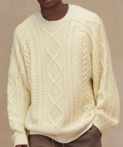 FOG ESSENTIALS ニットセーター CREAM Lサイズ FOG ESSENTIALS セーター ニット ESSENTIALS/エッセンシャルズ