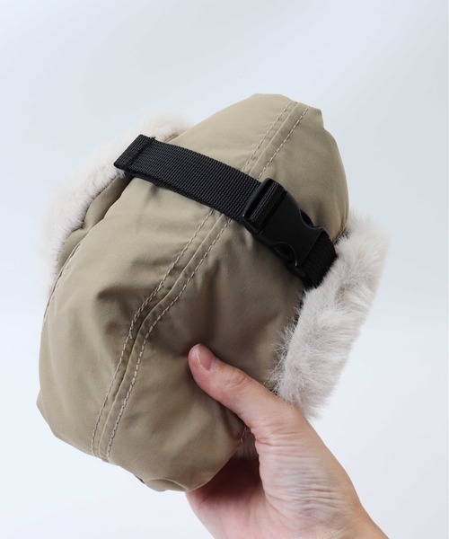 KiU（キウ）の「KiU 2WAY FLIGHT CAP K382（キャップ・メンズ・ベージュ/ブラック/カーキ・FREE）」の12枚目の写真