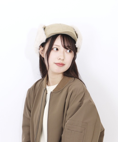 KiU（キウ）の「KiU 2WAY FLIGHT CAP K382（キャップ・メンズ・ベージュ/ブラック/カーキ・FREE）」の17枚目の写真
