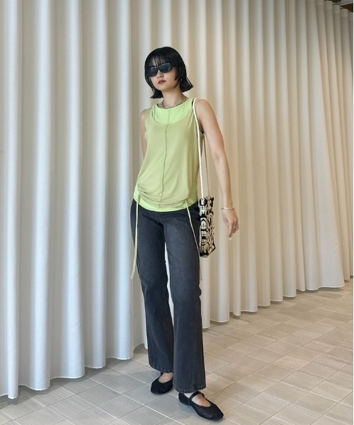 Ameri（アメリ）の「MEDI SET PACK TANK TOP（タンクトップ・レディース・ライム/アイボリー/ブラック・SMALL/MEDIUM）」の13枚目の写真