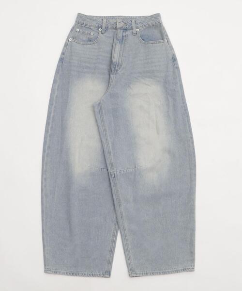 WEGO（ウィゴー）の「WEGO/サマーデニムバレルレッグパンツ（デニムパンツ・レディース・スカイブルー/コバルトブルー・SMALL/MEDIUM）」の5枚目の写真
