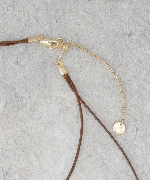 OPAQUE.CLIP（オペークドットクリップ）の「ハートモチーフコードチョーカーネックレス（ネックレス・レディース・ダークブラウン/ブラック・00）」の7枚目の写真
