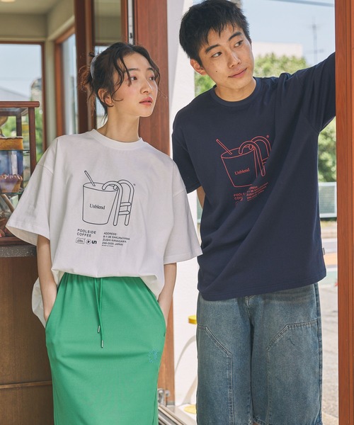 tシャツ 別注 POOLSIDE COFFEE フード バックプリントTシャツ/プールサイドコーヒー レディース 別注 POOLSIDE COFFEE フード バックプリントTシャツ/プール