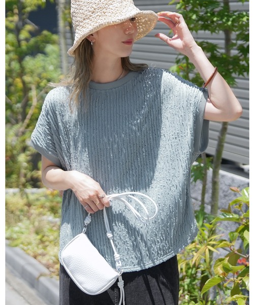 reca（レカ）の「フリフリカットソー（Tシャツ/カットソー・レディース・オフホワイト/ブラック/ライトブルー/ライム/マスタード・FREE）」の4枚目の写真