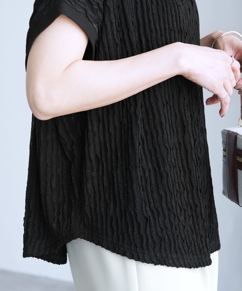 reca（レカ）の「フリフリカットソー（Tシャツ/カットソー・レディース・オフホワイト/ブラック/ライトブルー/ライム/マスタード・FREE）」の8枚目の写真