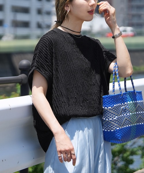 reca（レカ）の「フリフリカットソー（Tシャツ/カットソー・レディース・オフホワイト/ブラック/ライトブルー/ライム/マスタード・FREE）」の22枚目の写真