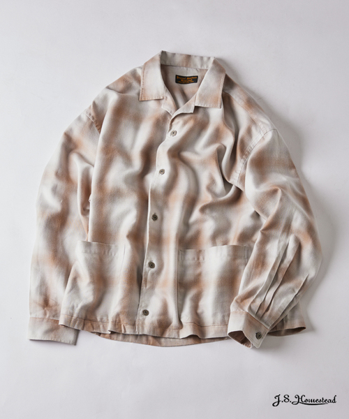 J.S.Homestead / リラックス オンブレ オープン カラー シャツ（シャツ