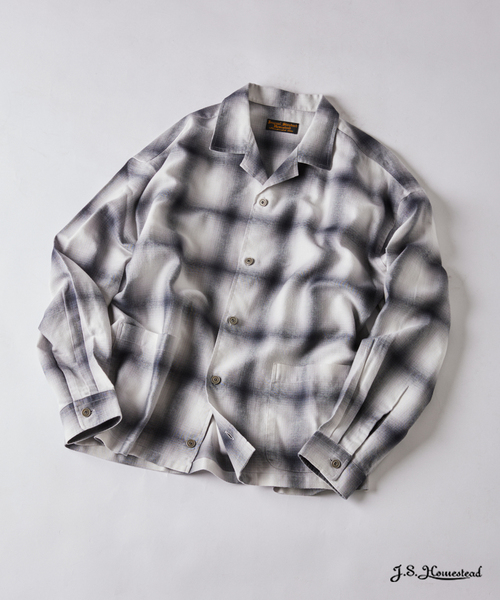 J.S.Homestead / リラックス オンブレ オープン カラー シャツ（シャツ