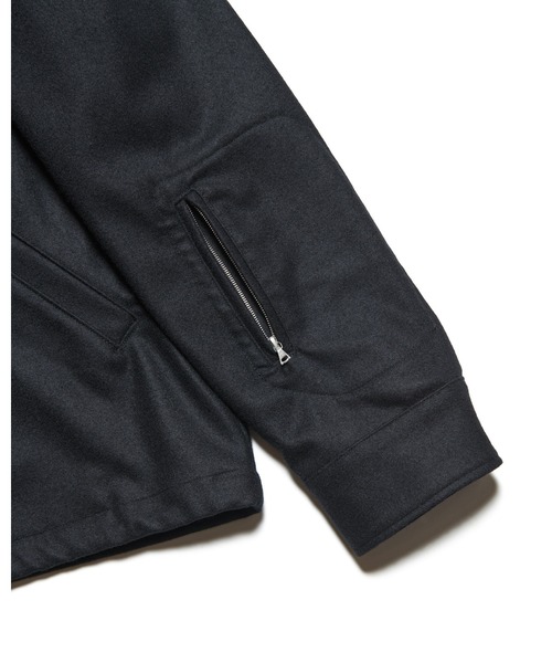 SOPHNET.(ソフネット)の「LIGHT MELTON WOOL COACH JACKET(ブルゾン・メンズ・チャコールグレー/オフホワイト/ブラック・2/3/4/1/5)」の11枚目の写真