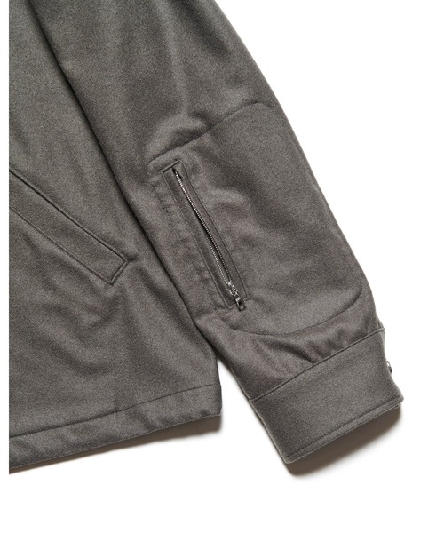 SOPHNET.(ソフネット)の「LIGHT MELTON WOOL COACH JACKET(ブルゾン・メンズ・チャコールグレー/オフホワイト/ブラック・2/3/4/1/5)」の8枚目の写真