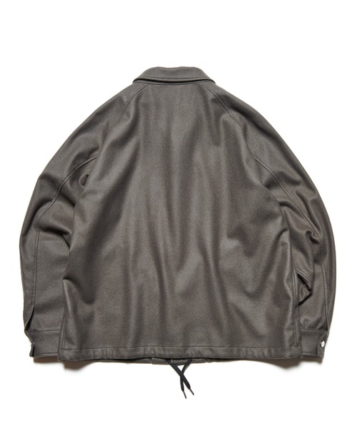 SOPHNET.(ソフネット)の「LIGHT MELTON WOOL COACH JACKET(ブルゾン・メンズ・チャコールグレー/オフホワイト/ブラック・2/3/4/1/5)」の6枚目の写真