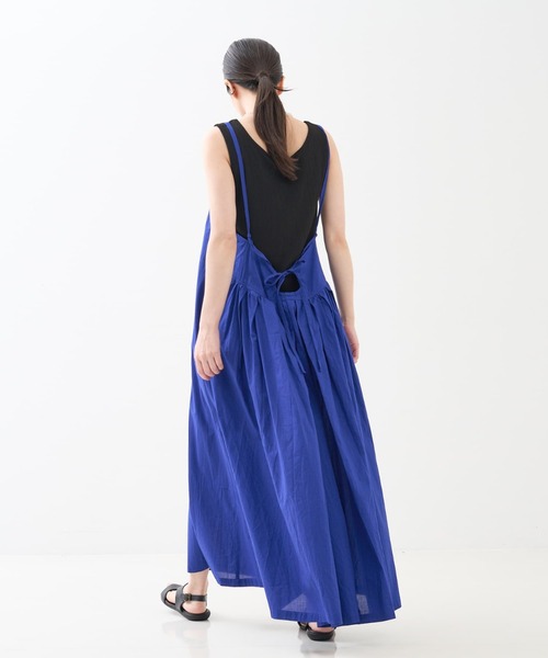 collex（コレックス）の「インド綿 キャミワンピース（ワンピース・レディース・ブラック/ブルー・フリー）」の5枚目の写真