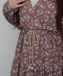 VIBGYOR Women | 【resonance】パール付き シンプルデザイン ウエストマーク 細ロープベルト【マルチウェイ】(ベルト)