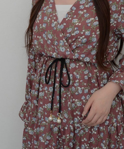 VIBGYOR Women（ヴィブジョー　ウィメン）の「【resonance】パール付き シンプルデザイン ウエストマーク 細ロープベルト【マルチウェイ】（ベルト・レディース・ブラウン/オフホワイト/ネイビー/ベージュ/ブラック・FREE）」の3枚目の写真