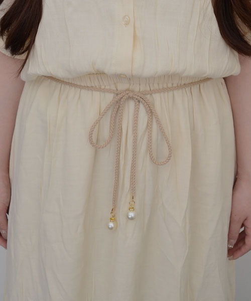 VIBGYOR Women（ヴィブジョー　ウィメン）の「【resonance】パール付き シンプルデザイン ウエストマーク 細ロープベルト【マルチウェイ】（ベルト・レディース・ブラウン/オフホワイト/ネイビー/ベージュ/ブラック・FREE）」の13枚目の写真