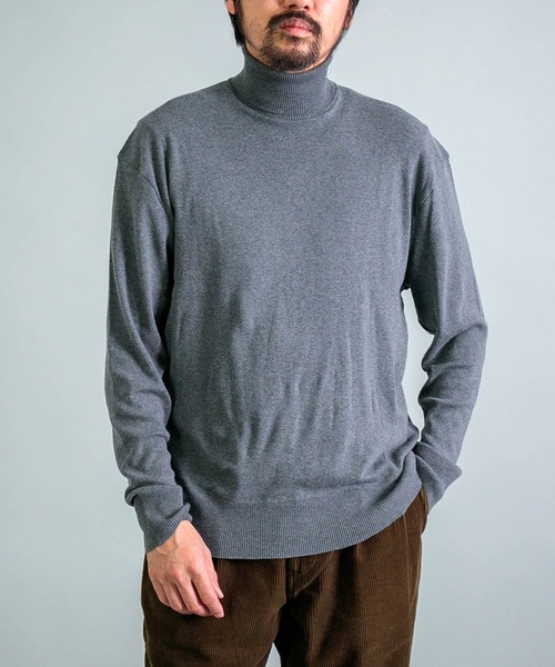 gicipi（ジチピ）の「[gicipi] TIGRE ティーグラ （2502A）/ タートルネック リラックスフィット（ニット/セーター・メンズ・テラコッタ/グリーン/ブラック/グレー・4/5）」の3枚目の写真