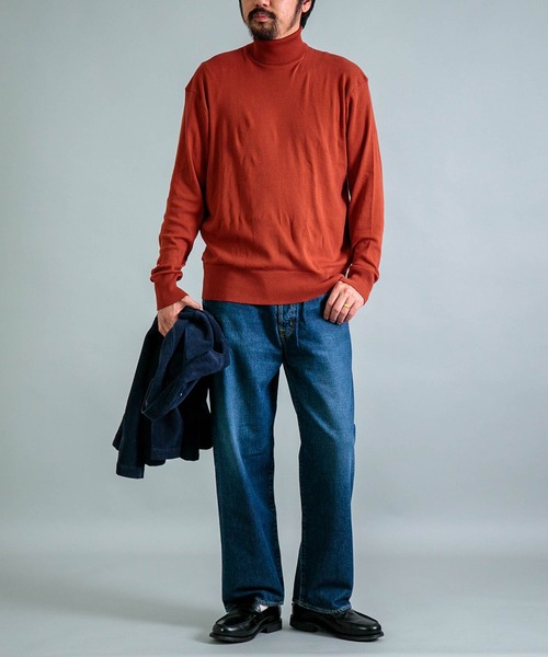 gicipi（ジチピ）の「[gicipi] TIGRE ティーグラ （2502A）/ タートルネック リラックスフィット（ニット/セーター・メンズ・テラコッタ/グリーン/ブラック/グレー・4/5）」の13枚目の写真