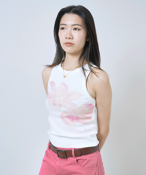 JOINT WORKS（ジョイントワークス）の「PISCESS/パイシスFlower Sleeveless Top（Tシャツ/カットソー・レディース・グレー/ブルー/ピンク・FREE）」の15枚目の写真