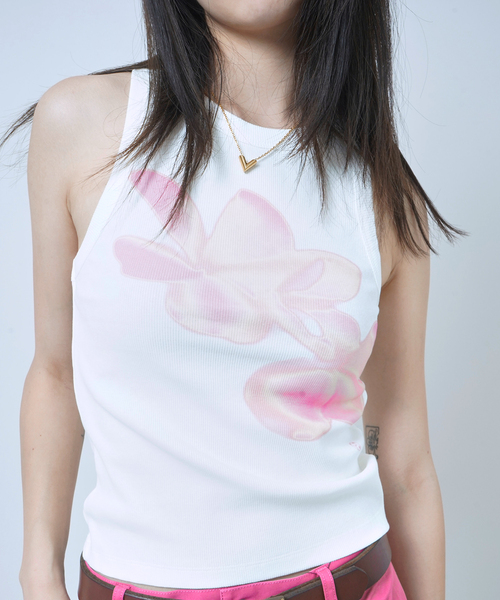 JOINT WORKS（ジョイントワークス）の「PISCESS/パイシスFlower Sleeveless Top（Tシャツ/カットソー・レディース・グレー/ブルー/ピンク・FREE）」の16枚目の写真