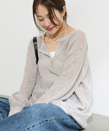 ジャーナルスタンダード:ドゥーズィエムクラスの水色ニットトップス JOURNAL STANDARD（ジャーナルスタンダード）｜レディースの