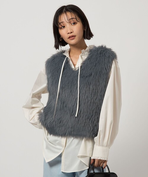 green label relaxing フェザー ノースリーブ プルオーバー セール】フェザー ノースリーブ プルオーバー -ウォッシャブル