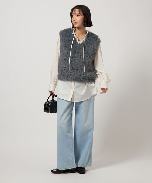 フェザー ノースリーブ プルオーバー -ウォッシャブル-（ベスト